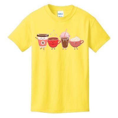 Cute Valentine Day Coffee Lover Kids T-Shirt