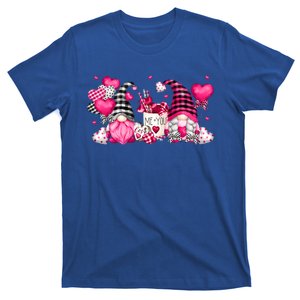 Cute Valentines Day Coffee Gnomes With Pink Heart Balloon Cool Gift T-Shirt