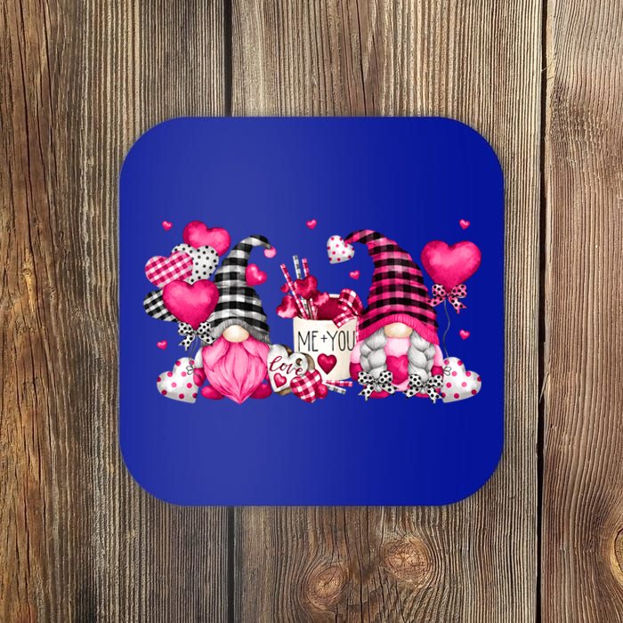 Cute Valentines Day Coffee Gnomes With Pink Heart Balloon Cool Gift Coaster