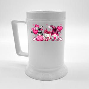 Cute Valentines Day Coffee Gnomes With Pink Heart Balloon Cool Gift Beer Stein