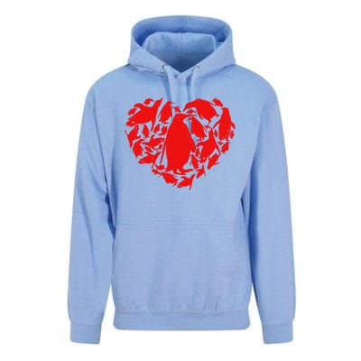 Cute Valentines Day Couple Heart Penguin Animals Lover Gift Unisex Surf Hoodie