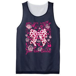 Checkered ValentineS Day Heart Coquette Bow Retro Valentine Mesh Reversible Basketball Jersey Tank