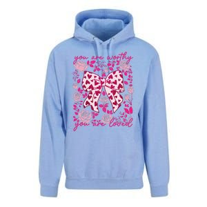 Checkered ValentineS Day Heart Coquette Bow Retro Valentine Unisex Surf Hoodie