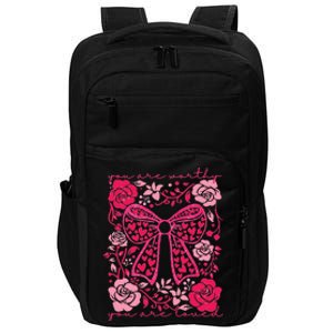 Checkered ValentineS Day Heart Coquette Bow Retro Valentine Impact Tech Backpack