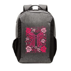 Checkered ValentineS Day Heart Coquette Bow Retro Valentine Vector Backpack