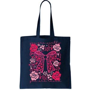 Checkered ValentineS Day Heart Coquette Bow Retro Valentine Tote Bag