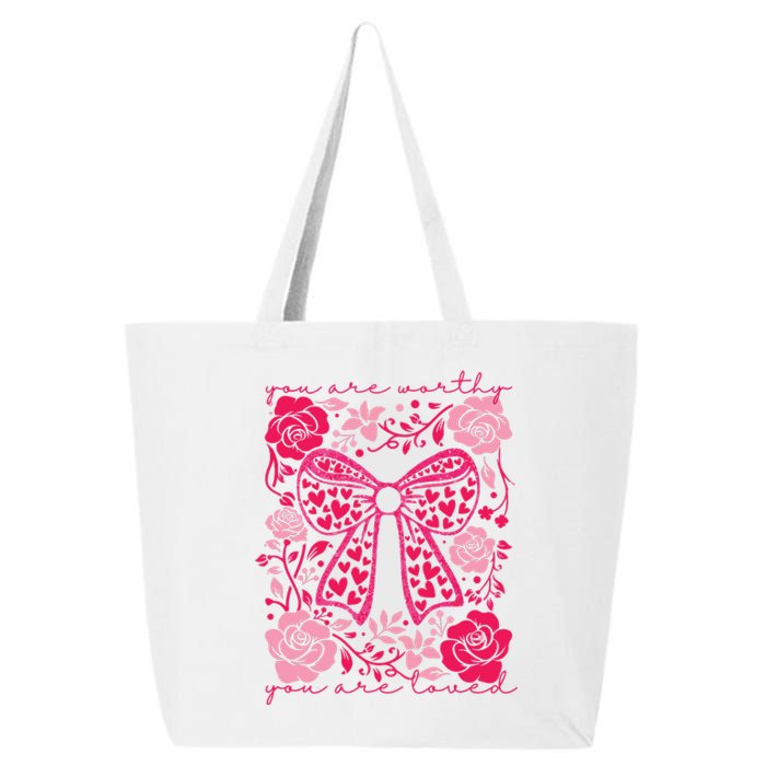 Checkered ValentineS Day Heart Coquette Bow Retro Valentine 25L Jumbo Tote