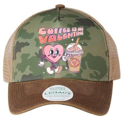 Cute Valentines Day Coffee Is My Valentine Legacy Tie Dye Trucker Hat