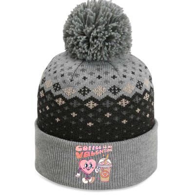 Cute Valentines Day Coffee Is My Valentine The Baniff Cuffed Pom Beanie