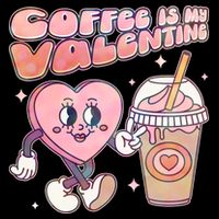 Cute Valentines Day Coffee Is My Valentine 16 in Basic Backpack