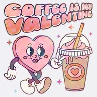 Cute Valentines Day Coffee Is My Valentine Adult Drive Performance Visor