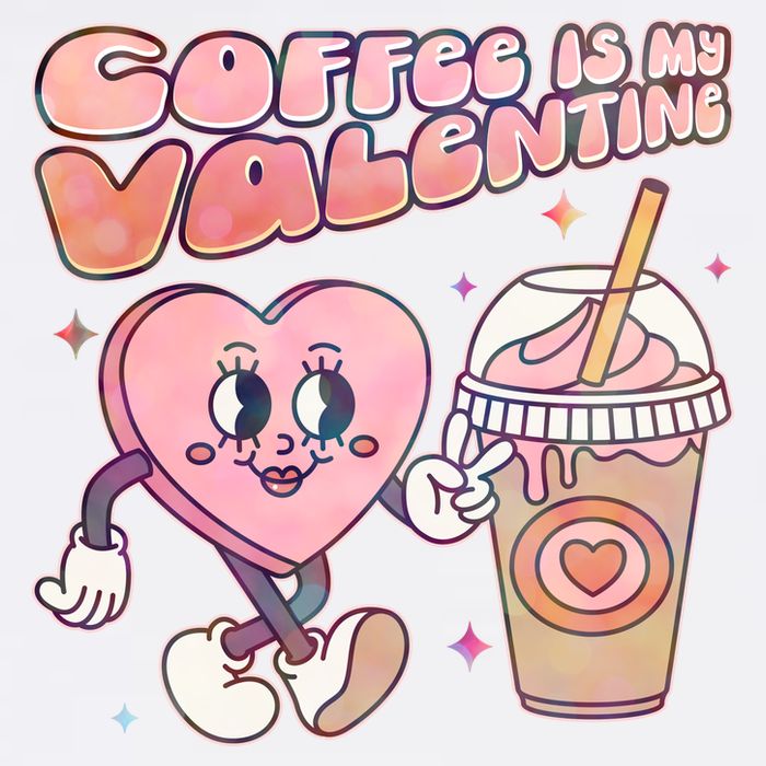 Cute Valentines Day Coffee Is My Valentine Adult Drive Performance Visor
