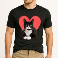 Cute Valentines Day Tuxedo Cat Lover Performance Shirt