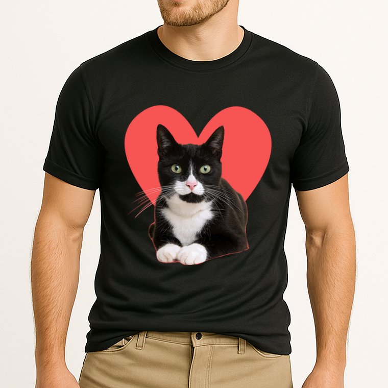 Cute Valentines Day Tuxedo Cat Lover Performance Shirt