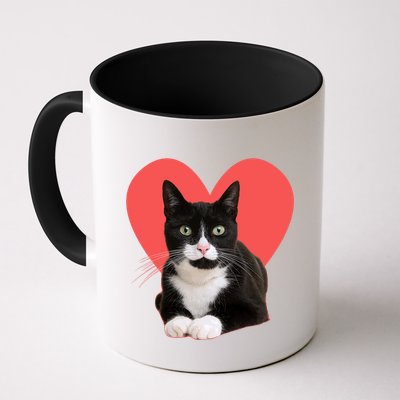 Cute Valentines Day Tuxedo Cat Lover Mug
