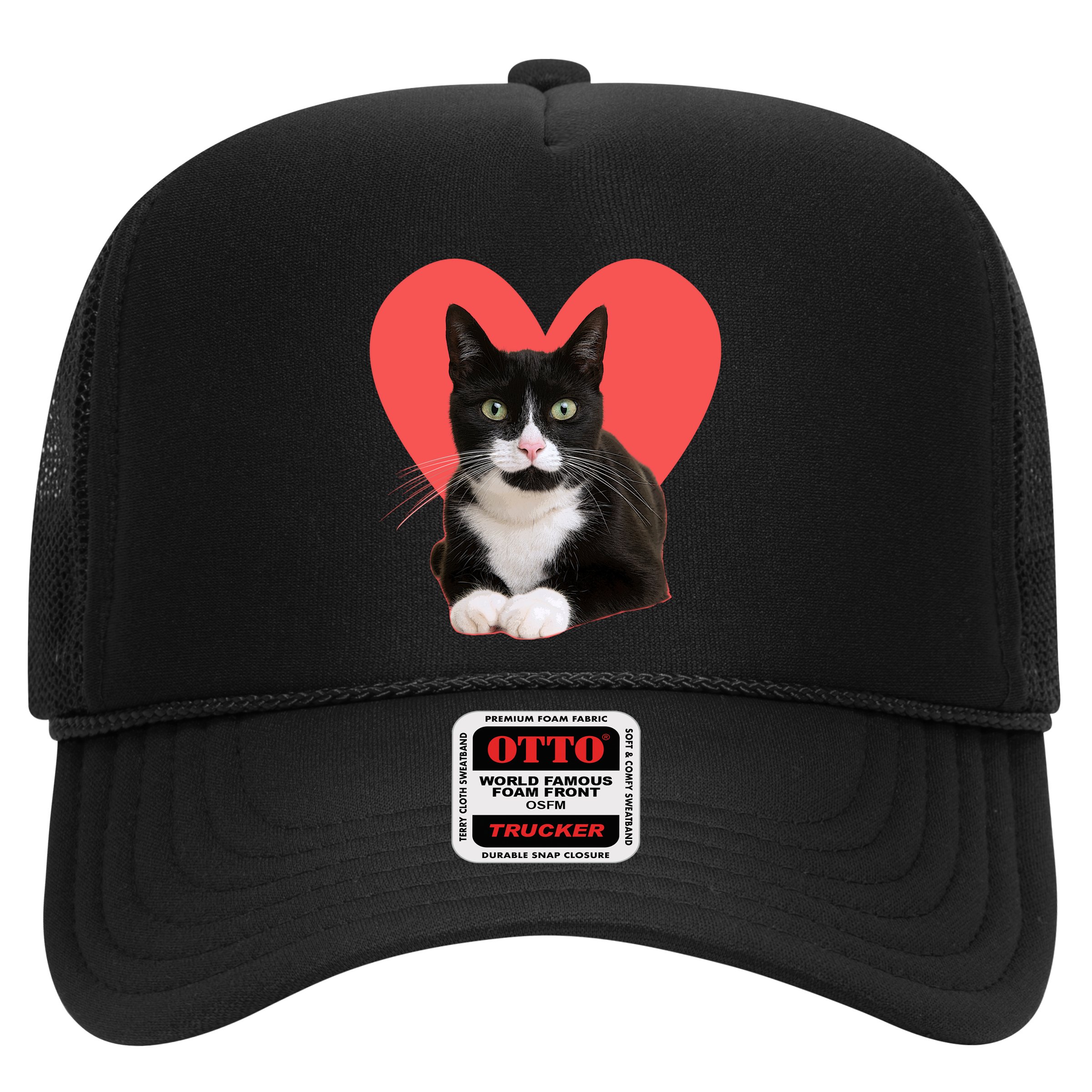 Cute Valentines Day Tuxedo Cat Lover Hat