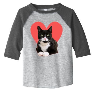 Cute Valentines Day Tuxedo Cat Lover Toddler Fine Jersey T-Shirt