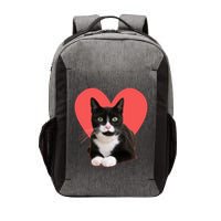 Cute Valentines Day Tuxedo Cat Lover Vector Backpack