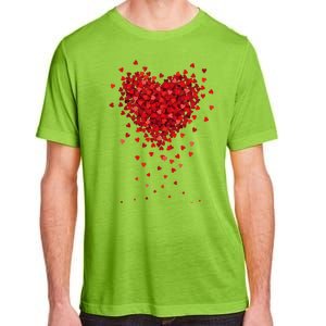 Cute Valentines Day Messy Heart Shapes Adult ChromaSoft Performance T-Shirt