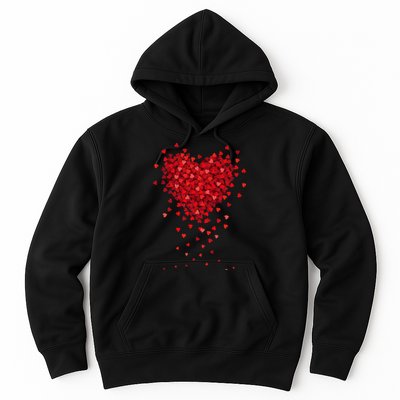 Cute Valentines Day Messy Heart Shapes Hoodie