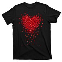 Cute Valentines Day Messy Heart Shapes T-Shirt