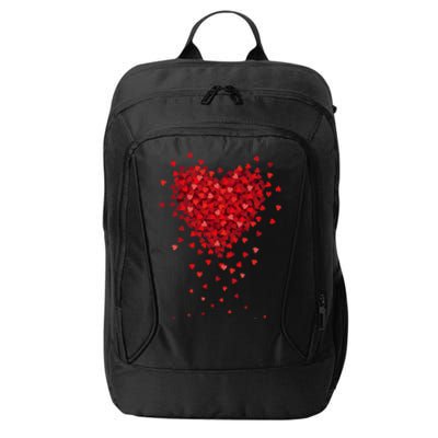 Cute Valentines Day Messy Heart Shapes City Backpack