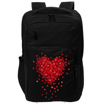 Cute Valentines Day Messy Heart Shapes Impact Tech Backpack