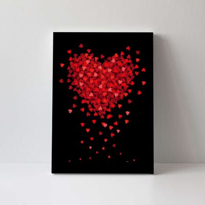 Cute Valentines Day Messy Heart Shapes Canvas