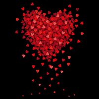 Cute Valentines Day Messy Heart Shapes Drawstring Bag