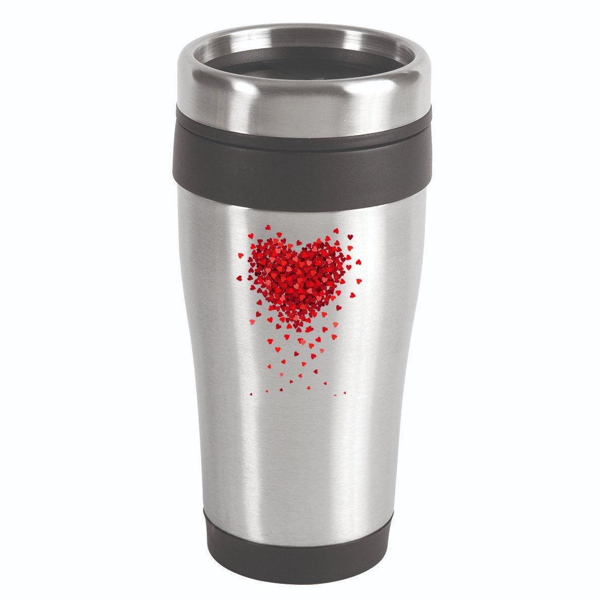 Cute Valentines Day Messy Heart Shapes 16oz Travel Tumbler