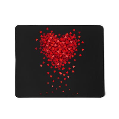 Cute Valentines Day Messy Heart Shapes Mousepad