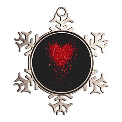 Cute Valentines Day Messy Heart Shapes Metallic Star Ornament