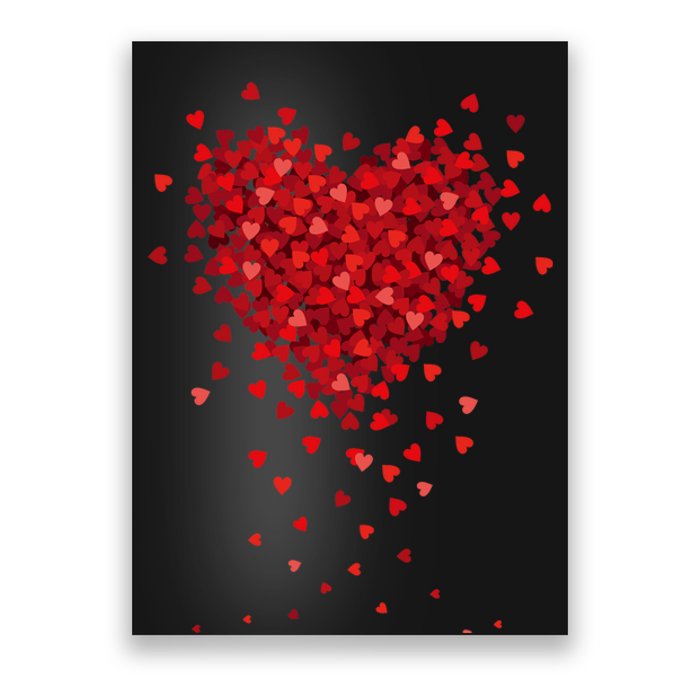 Cute Valentines Day Messy Heart Shapes Poster