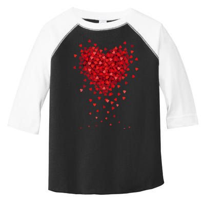 Cute Valentines Day Messy Heart Shapes Toddler Fine Jersey T-Shirt