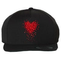 Cute Valentines Day Messy Heart Shapes Wool Snapback Cap