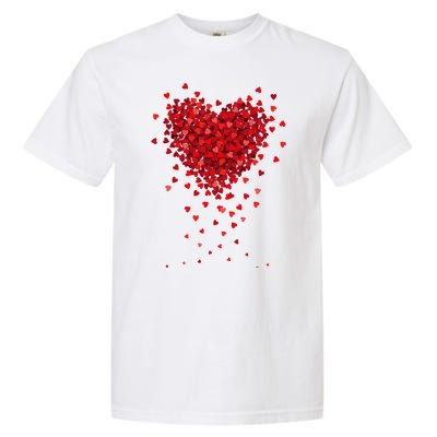 Cute Valentines Day Messy Heart Shapes Garment-Dyed Heavyweight T-Shirt