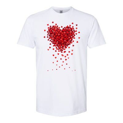 Cute Valentines Day Messy Heart Shapes Softstyle® CVC T-Shirt