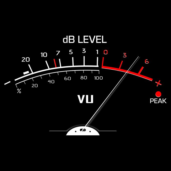 Cool Vintage DB Level VU Meter Music Bass Lover 7-Panel Snapback Hat
