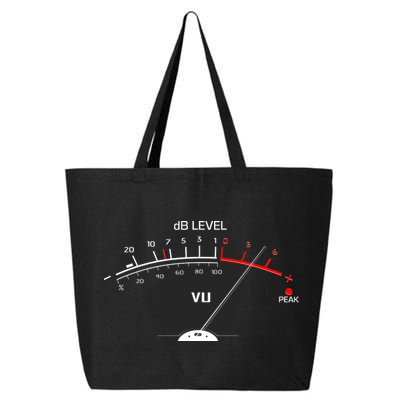 Cool Vintage DB Level VU Meter Music Bass Lover 25L Jumbo Tote