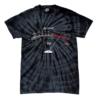 Cool Vintage DB Level VU Meter Music Bass Lover Tie-Dye T-Shirt