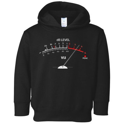 Cool Vintage DB Level VU Meter Music Bass Lover Toddler Hoodie