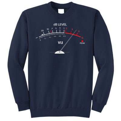 Cool Vintage DB Level VU Meter Music Bass Lover Tall Sweatshirt