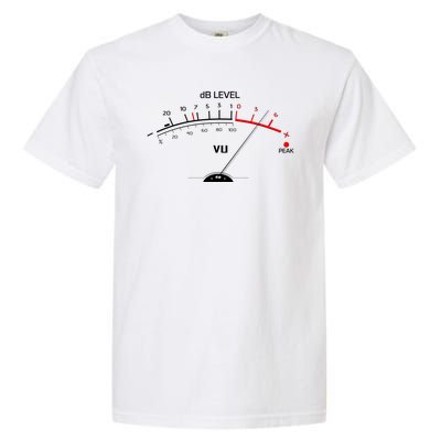 Cool Vintage DB Level VU Meter Music Bass Lover Garment-Dyed Heavyweight T-Shirt