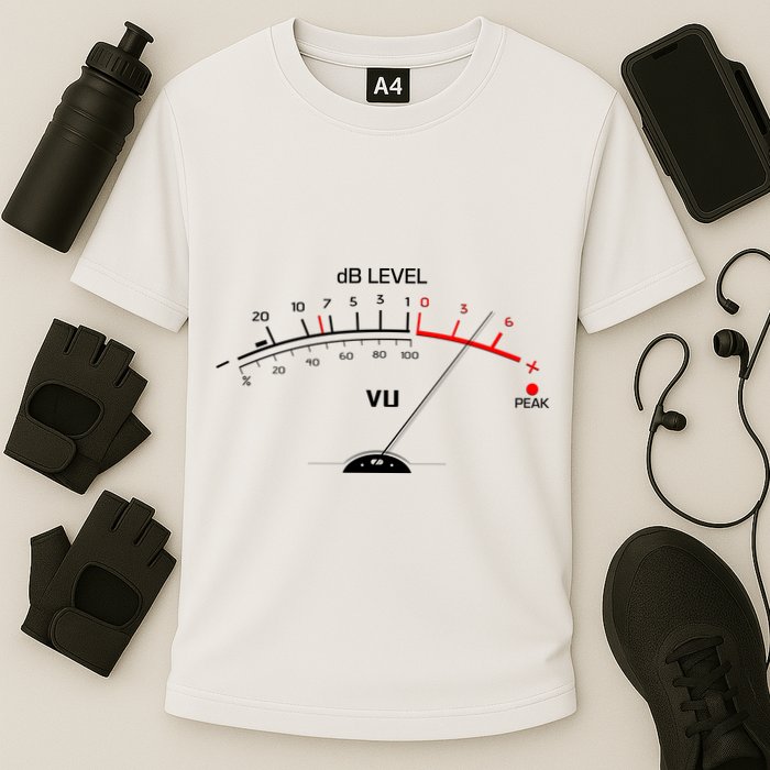 Cool Vintage DB Level VU Meter Music Bass Lover Performance Shirt