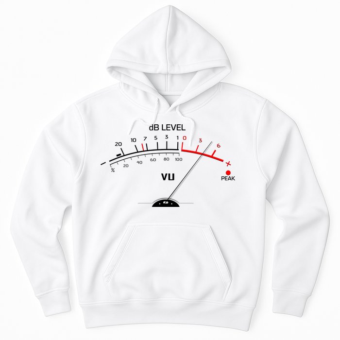 Cool Vintage DB Level VU Meter Music Bass Lover Hoodie