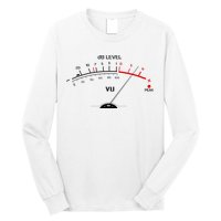 Cool Vintage DB Level VU Meter Music Bass Lover Long Sleeve Shirt