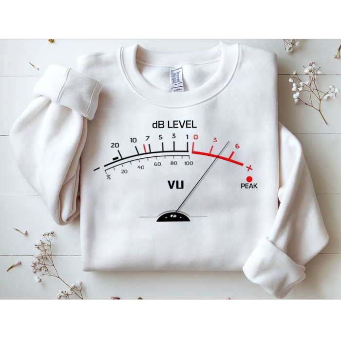 Cool Vintage DB Level VU Meter Music Bass Lover Sweatshirt