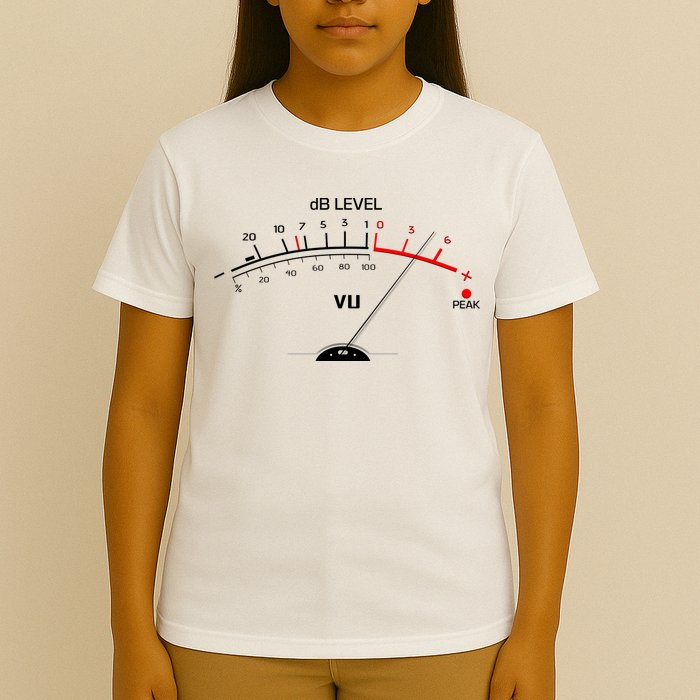 Cool Vintage DB Level VU Meter Music Bass Lover T-Shirt