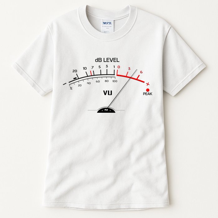 Cool Vintage DB Level VU Meter Music Bass Lover Tall T-Shirt