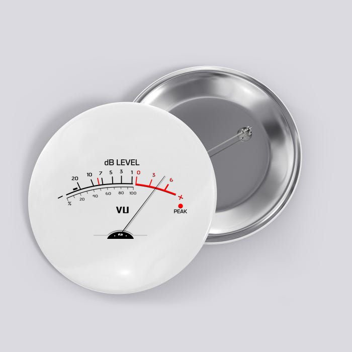 Cool Vintage DB Level VU Meter Music Bass Lover Button